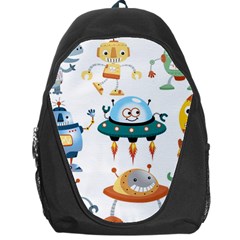 Vector set funny robots cartoon Backpack Bag