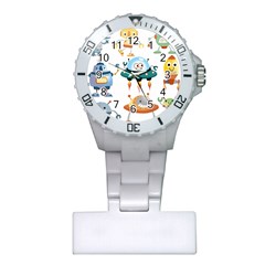 Vector set funny robots cartoon Plastic Nurses Watch