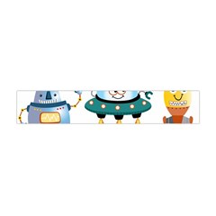 Vector set funny robots cartoon Flano Scarf (Mini)