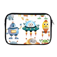 Vector set funny robots cartoon Apple MacBook Pro 17  Zipper Case