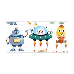 Vector set funny robots cartoon Yoga Headband