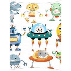 Vector set funny robots cartoon Back Support Cushion