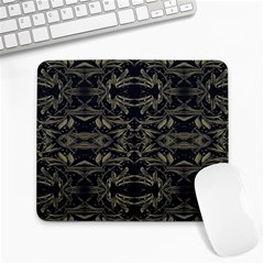 Stylized Golden Ornate Nature Motif Print Large Mousepads by dflcprintsclothing