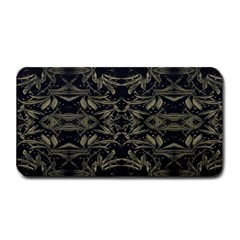 Stylized Golden Ornate Nature Motif Print Medium Bar Mats by dflcprintsclothing