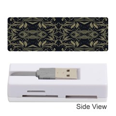 Stylized Golden Ornate Nature Motif Print Memory Card Reader (stick) by dflcprintsclothing