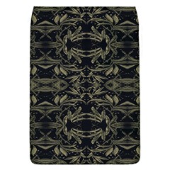 Stylized Golden Ornate Nature Motif Print Removable Flap Cover (l) by dflcprintsclothing