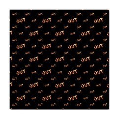 Out Word Motif Print Pattern Tile Coaster by dflcprintsclothing