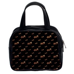 Out Word Motif Print Pattern Classic Handbag (two Sides)