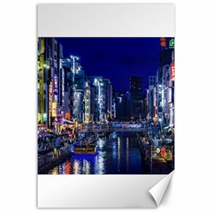 Dotonbori Night Scene - Osaka, Japan Canvas 24  X 36  by dflcprintsclothing