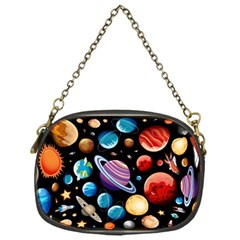 Background with many planets space Chain Purse (One Side)