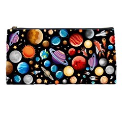 Background with many planets space Pencil Case