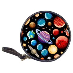 Background with many planets space Classic 20-CD Wallets