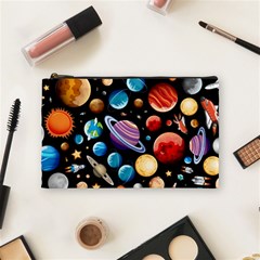 Background with many planets space Cosmetic Bag (Medium)