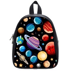 Background with many planets space School Bag (Small)