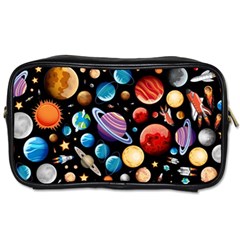 Background with many planets space Toiletries Bag (One Side)