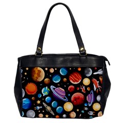 Background with many planets space Oversize Office Handbag