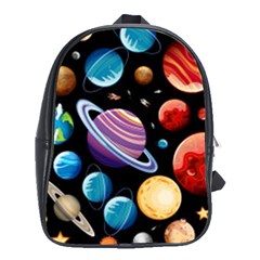 Background with many planets space School Bag (XL)