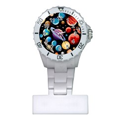 Background with many planets space Plastic Nurses Watch