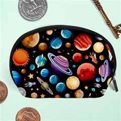 Background with many planets space Accessory Pouch (Large)