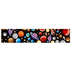 Background with many planets space Small Flano Scarf