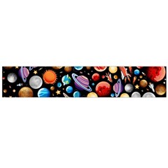 Background with many planets space Large Flano Scarf 