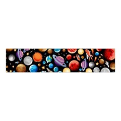 Background with many planets space Velvet Scrunchie