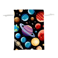 Background with many planets space Lightweight Drawstring Pouch (S)