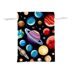 Background with many planets space Lightweight Drawstring Pouch (L)