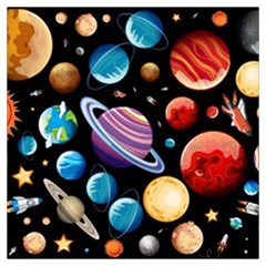 Background with many planets space Long Sheer Chiffon Scarf 