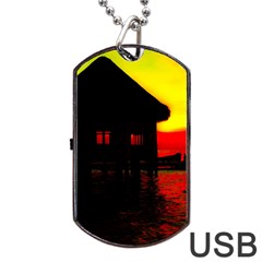 Ocean Dreaming Dog Tag Usb Flash (one Side)