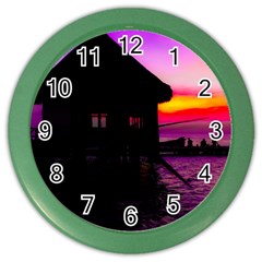 Ocean Dreaming Color Wall Clock by essentialimage