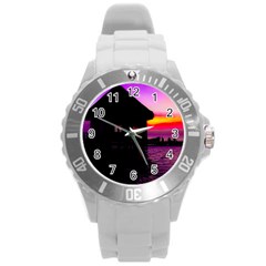 Ocean Dreaming Round Plastic Sport Watch (l) by essentialimage