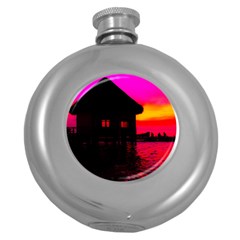 Ocean Dreaming Round Hip Flask (5 Oz) by essentialimage