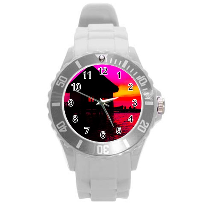 Ocean Dreaming Round Plastic Sport Watch (L)