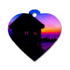 Ocean Dreaming Dog Tag Heart (one Side) by essentialimage