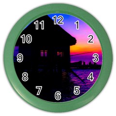 Ocean Dreaming Color Wall Clock by essentialimage