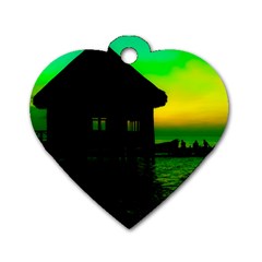 Ocean Dreaming Dog Tag Heart (one Side) by essentialimage