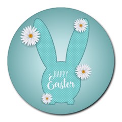 Easter Bunny Cutout Background 2402 Round Mousepads