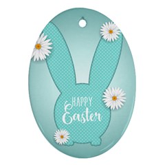 Easter Bunny Cutout Background 2402 Ornament (oval)