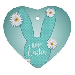 Easter Bunny Cutout Background 2402 Ornament (heart) by catchydesignhill