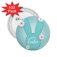 Easter Bunny Cutout Background 2402 2 25  Buttons (100 Pack) 