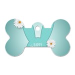 Easter Bunny Cutout Background 2402 Dog Tag Bone (One Side) Front