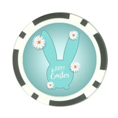 Easter Bunny Cutout Background 2402 Poker Chip Card Guard (10 Pack) by catchydesignhill