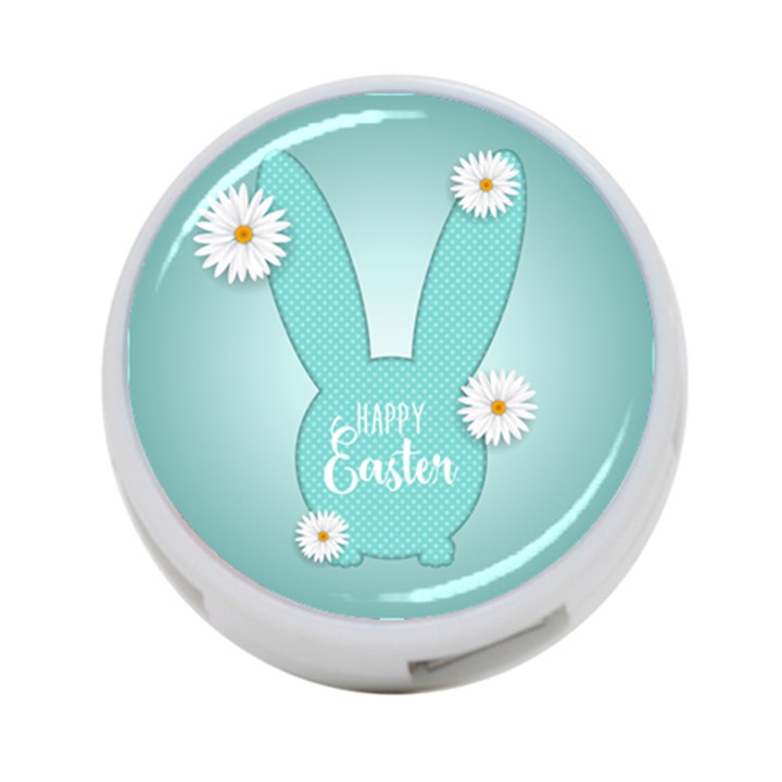 Easter Bunny Cutout Background 2402 4-Port USB Hub (Two Sides)