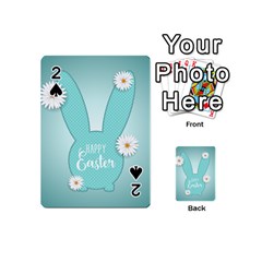 Easter Bunny Cutout Background 2402 Playing Cards 54 Designs (mini) by catchydesignhill