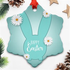 Easter Bunny Cutout Background 2402 Ornament (snowflake)