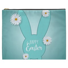 Easter Bunny Cutout Background 2402 Cosmetic Bag (xxxl) by catchydesignhill