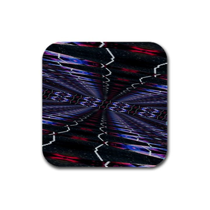 Digital Room Rubber Square Coaster (4 pack) 