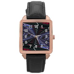 Digital Room Rose Gold Leather Watch 