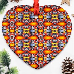 Red Kalider Heart Ornament (two Sides) by Sparkle